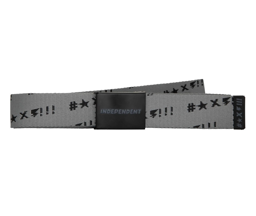 Independent Exclamation Web Black OS Unisex Belt