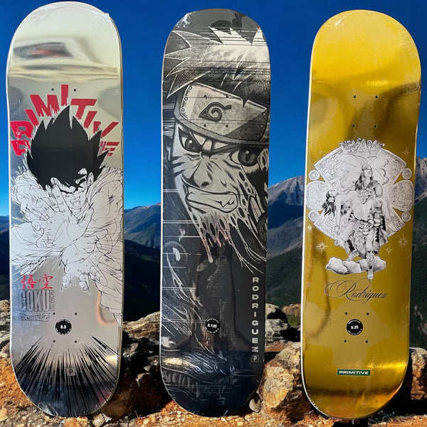 Primitive Skateboards: Goku, Naruto & P-Rod Decks
