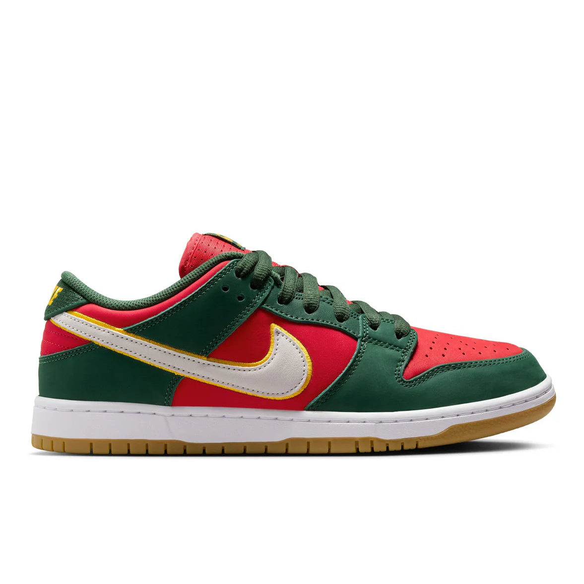 Nike SB Dunk Low Pro PRM “Seattle Supersonics” – White/Green/Varsity Maize