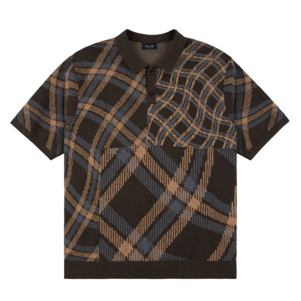 Dime Antique Polo Shirt - Brown/Blue