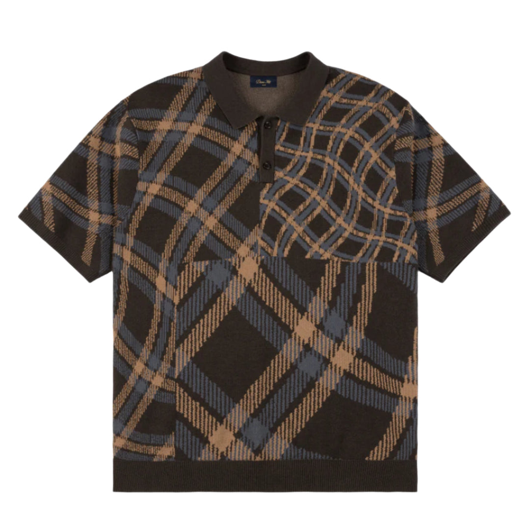 Dime Antique Polo Shirt - Brown/Blue