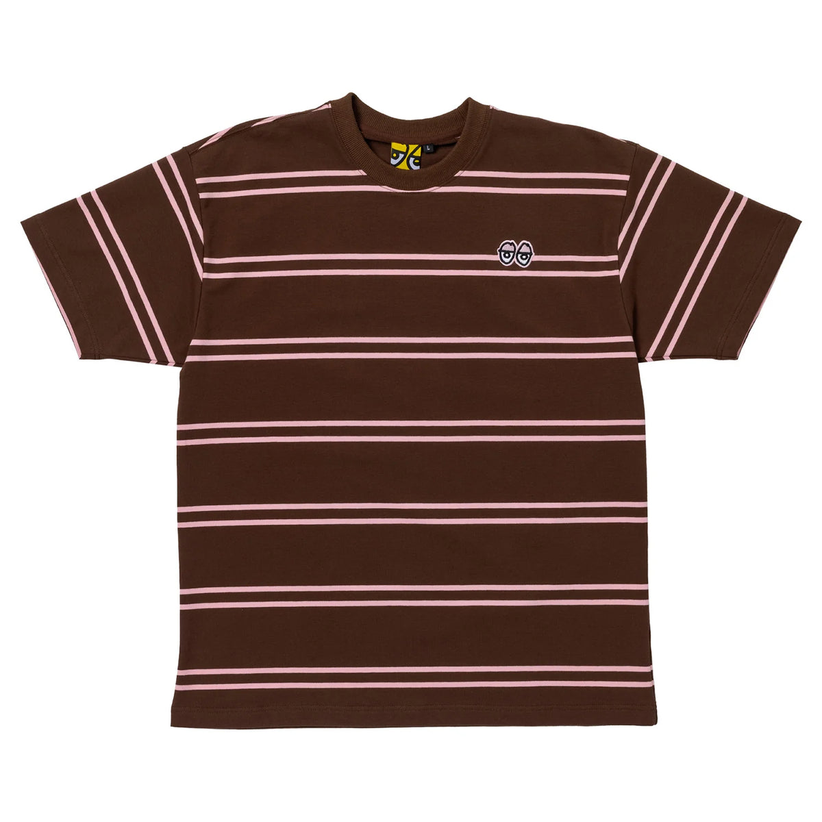 Krooked Eyes Striped Brown T-Shirt