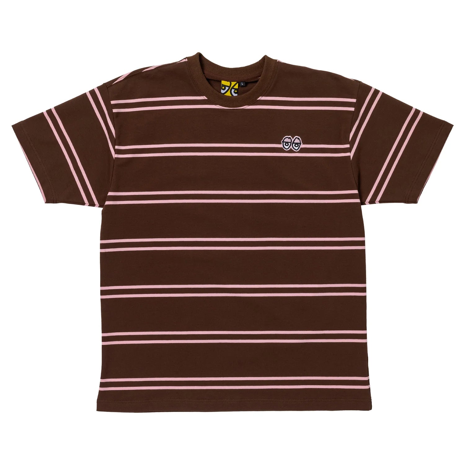 Krooked Eyes Striped Brown T-Shirt