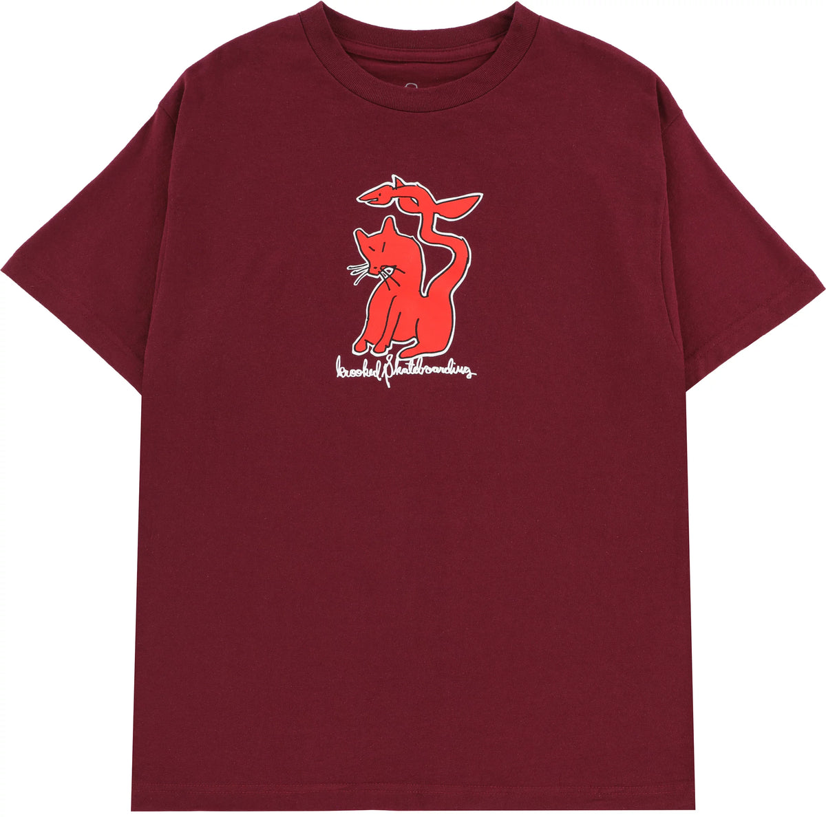 Krooked Kat Serpent Burgundy T-Shirt