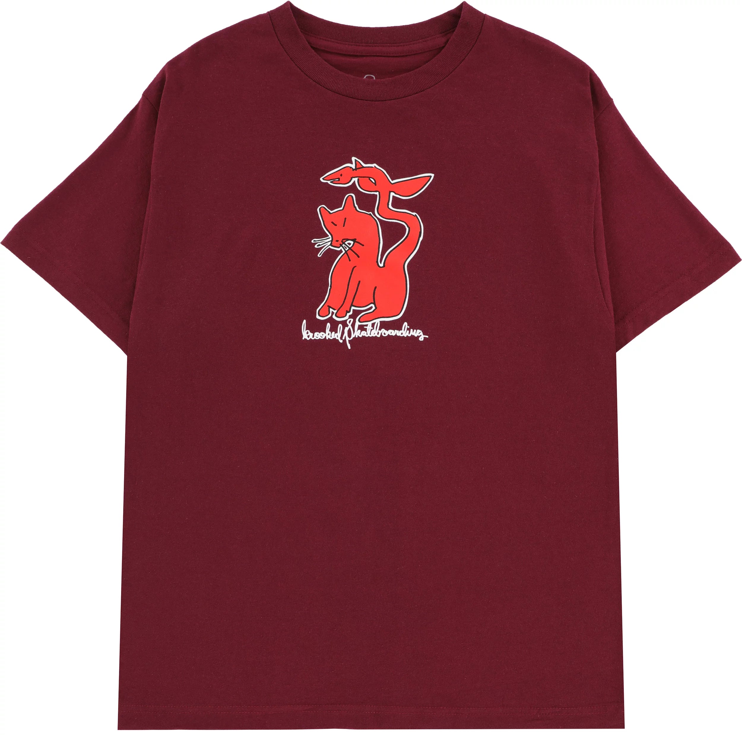 Krooked Kat Serpent Burgundy T-Shirt