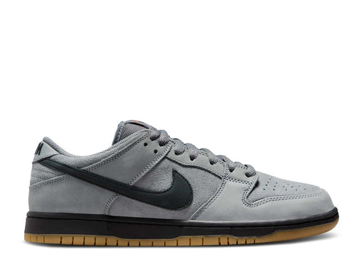 Nike SB Dunk Low Pro ISO in Cool Grey and Black featuring suede upper, Zoom Air cushioning, and gum outsole