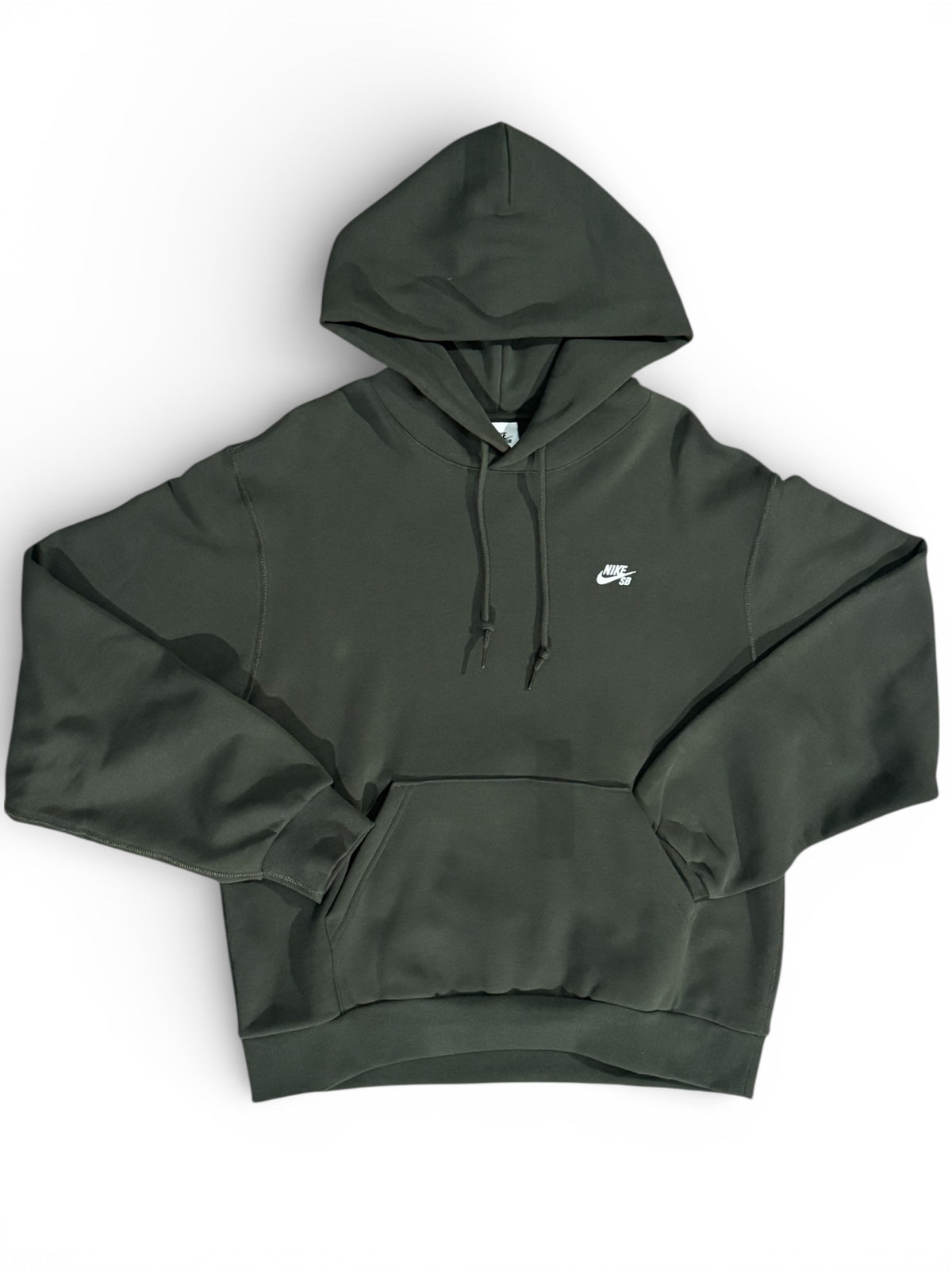 Nike SB Fleece Pullover Skate Hoodie - Sequoia/White