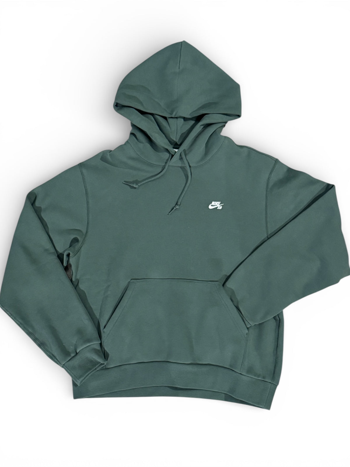 Nike SB Fleece Pullover Skate Hoodie - Vintage Green/White