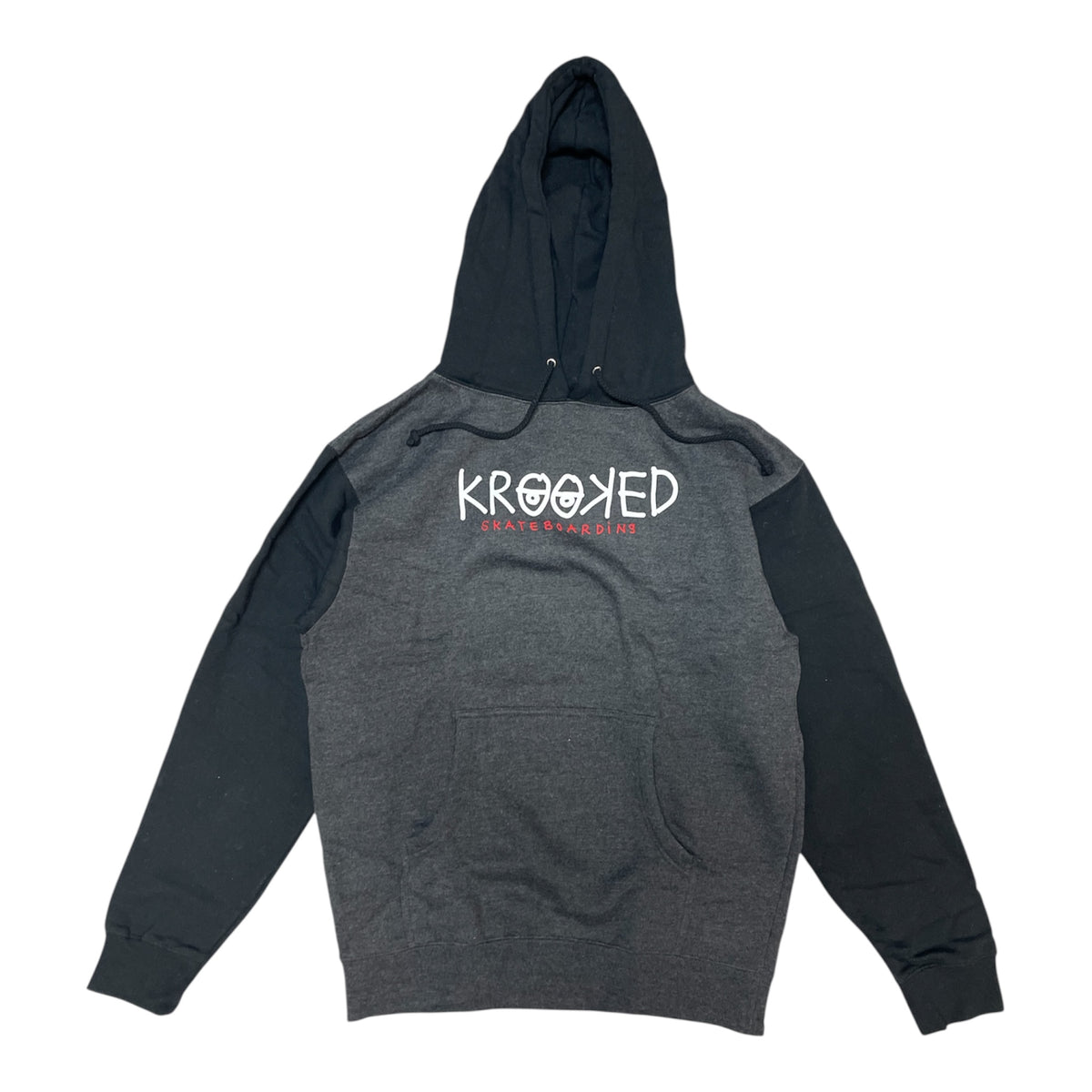 Krooked Eyes Logo Charcoal Heather Hoodie
