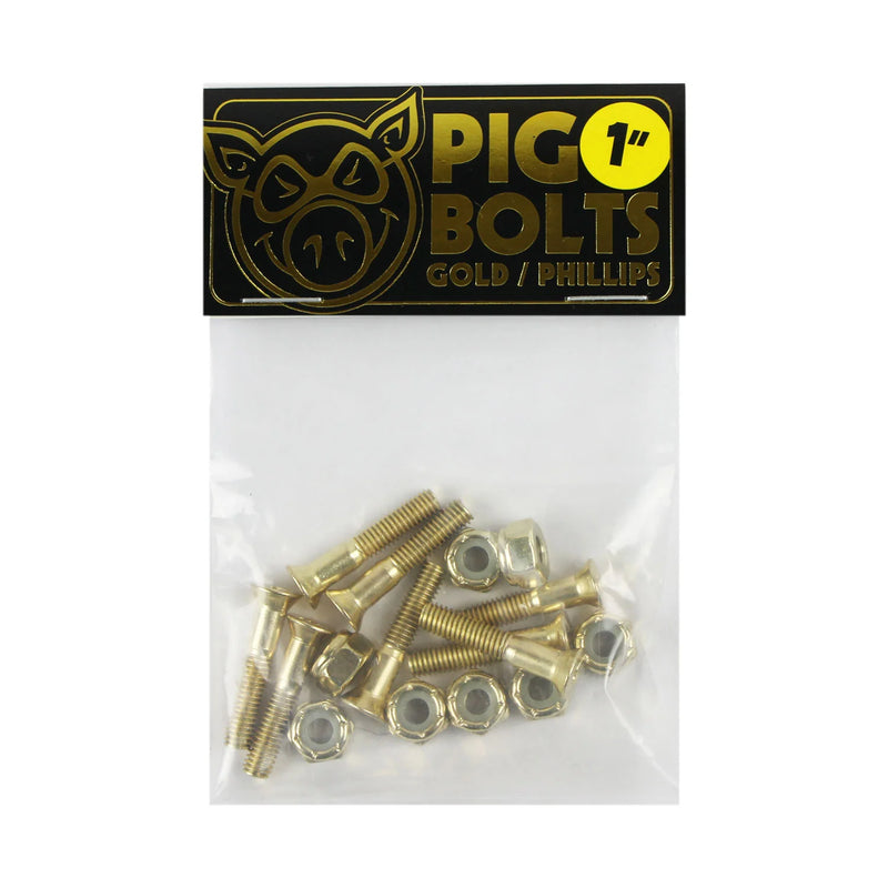 Pig Bolts 1" Phillips Gold Hardware