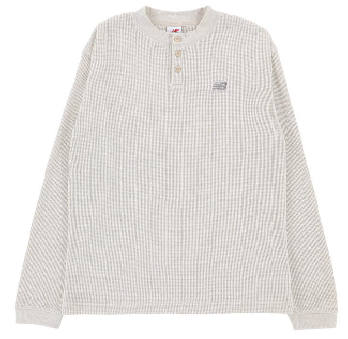 New Balance Numeric Waffle Knit Long Sleeve Henley Shirt