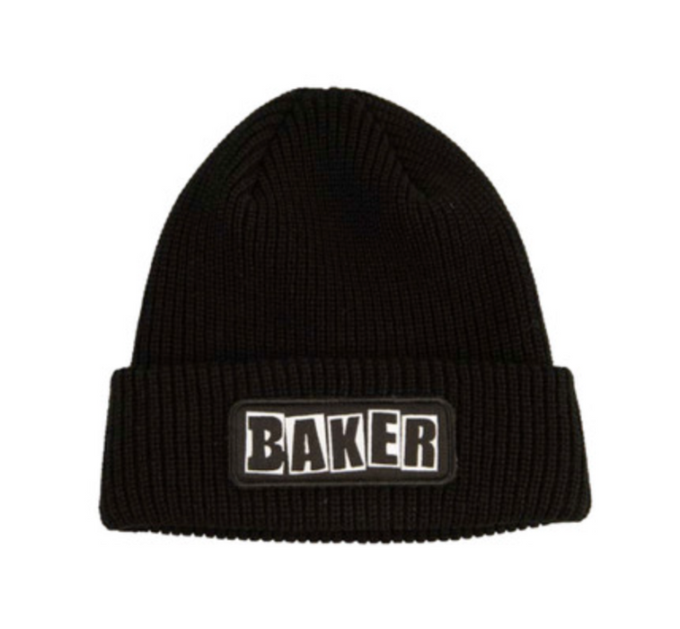 Baker Brand Logo Black Patch Beanie