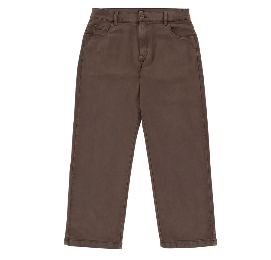 Dickies Wingville Loose Fit Denim Jeans - Rinsed Timber Brown