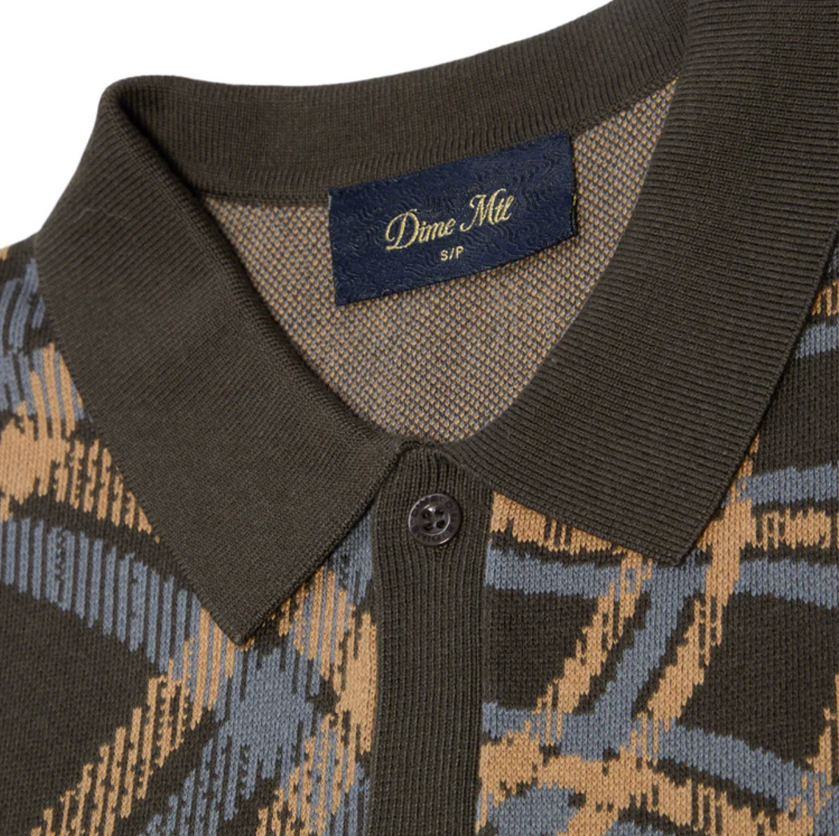 Dime Antique Polo Shirt - Brown/Blue