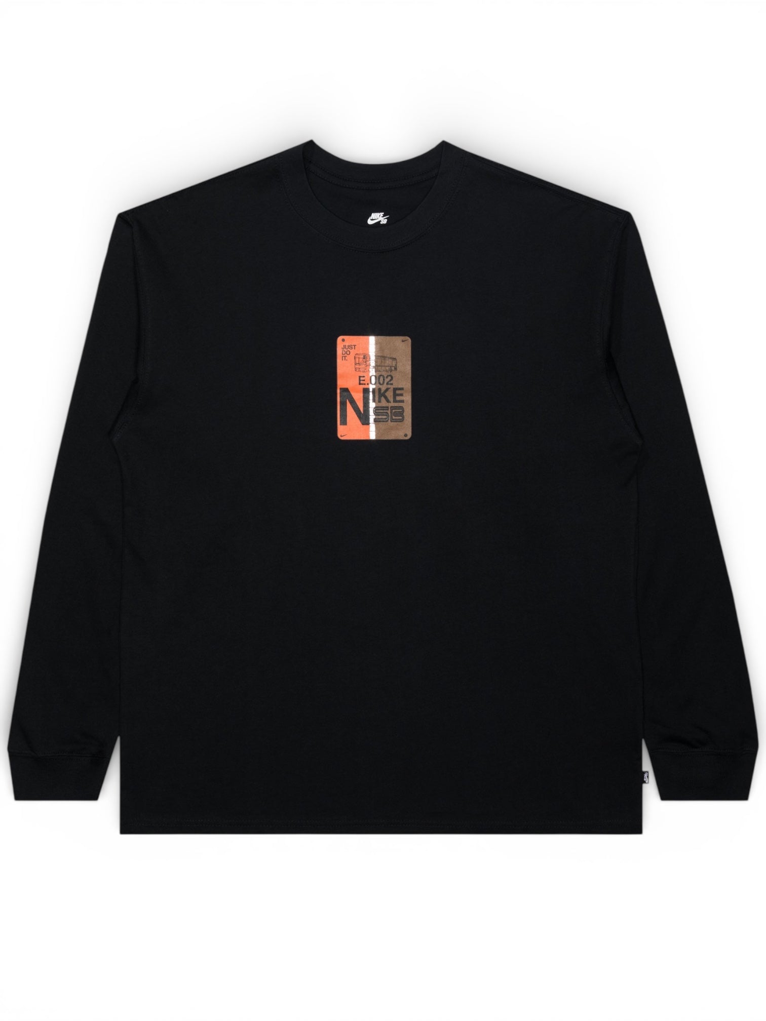 Nike SB Long Sleeve T-Shirt - Black/Safety Orange