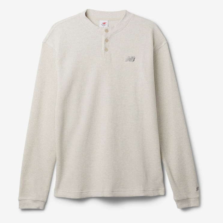 NB Numeric Waffle Knit Long Sleeve Henley